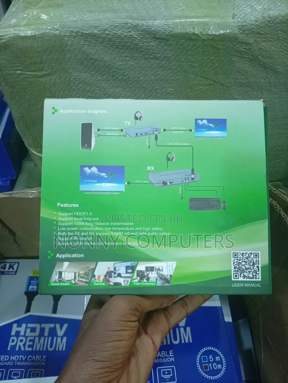 4K 120M HDMI KVM Extender Over Cat5e/Cat6 Cable