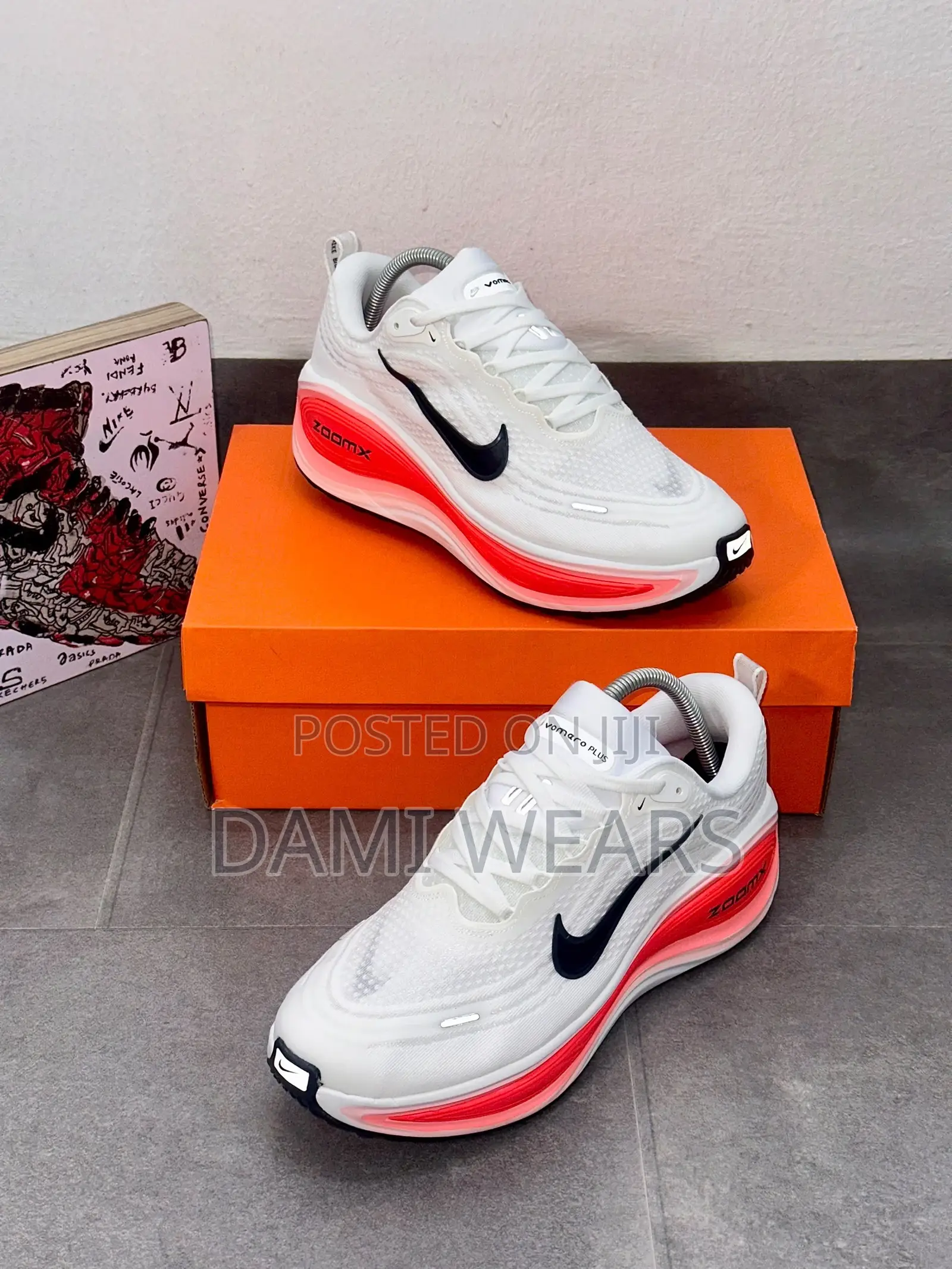 Nike Vomero Plus White Bright Crimson