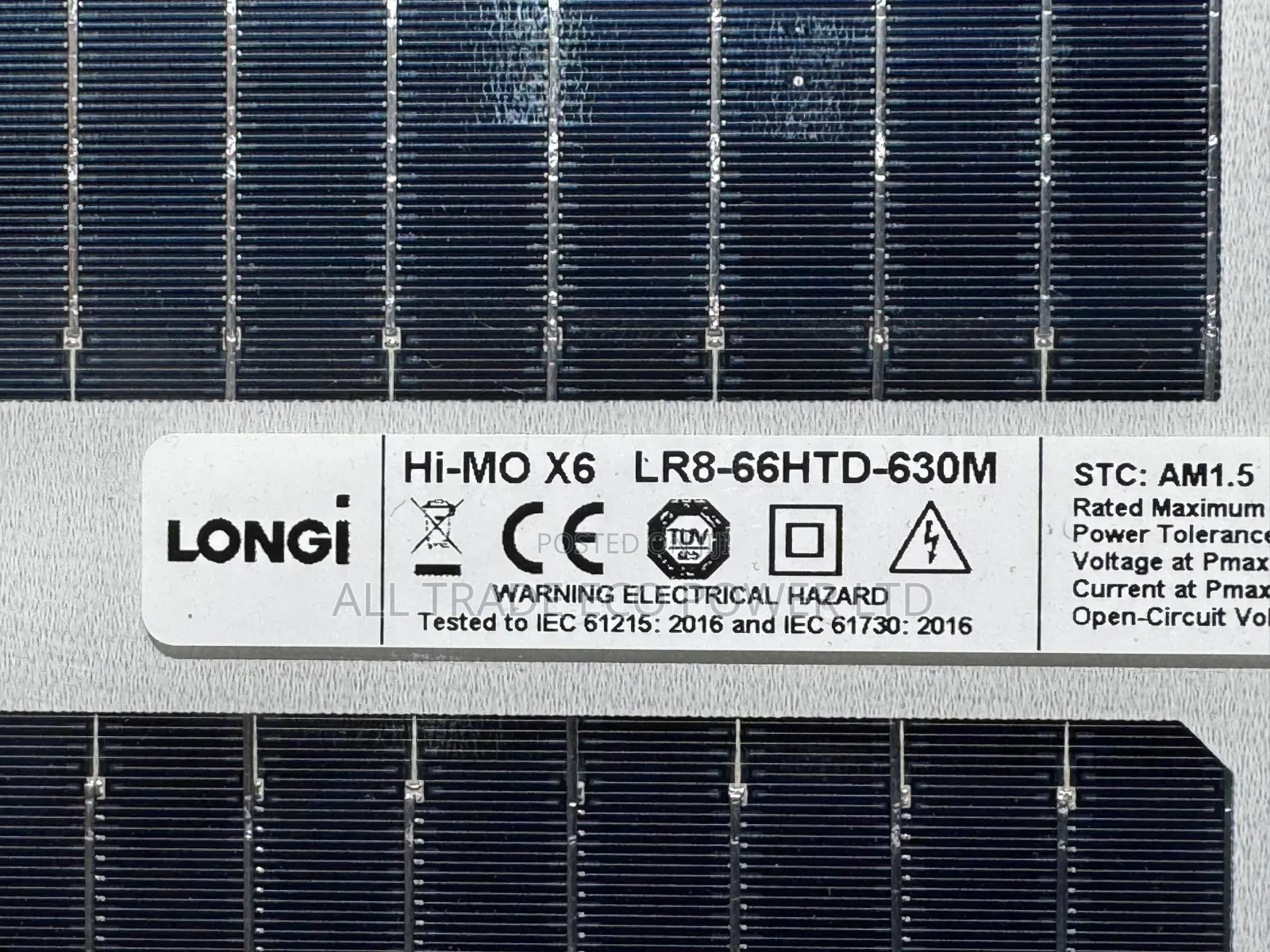 Longi 630w Anti-Shade Bi-Facial Panels Himo X6