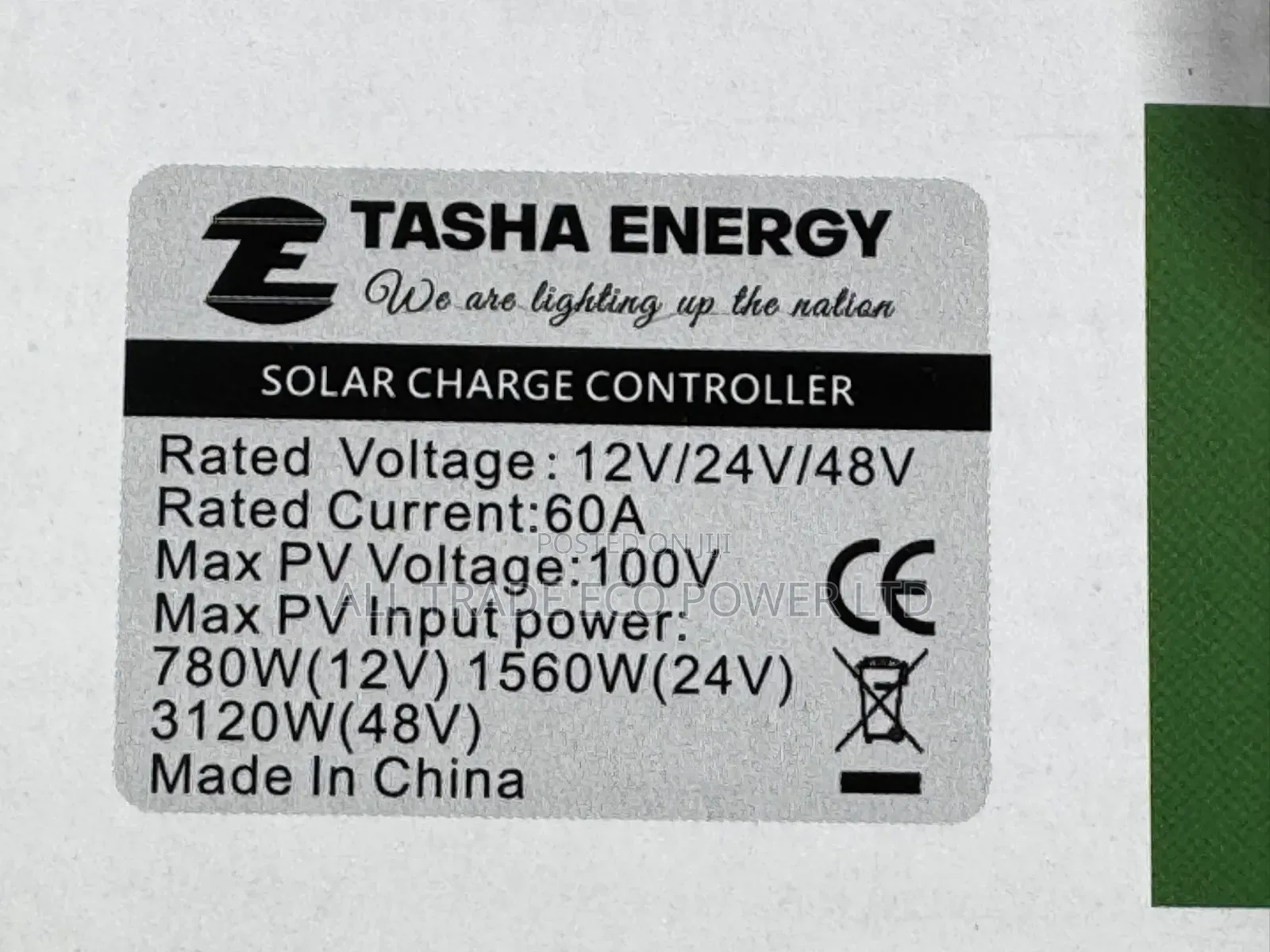 60amps PWM Charge Controller 12/24/48v - TASHA ENERGY
