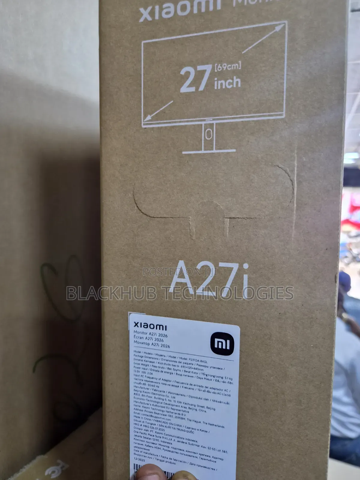 Xiaomi Monitor A27i 2026, FHD, 144Hz Refresh Rate, AMD Freesync