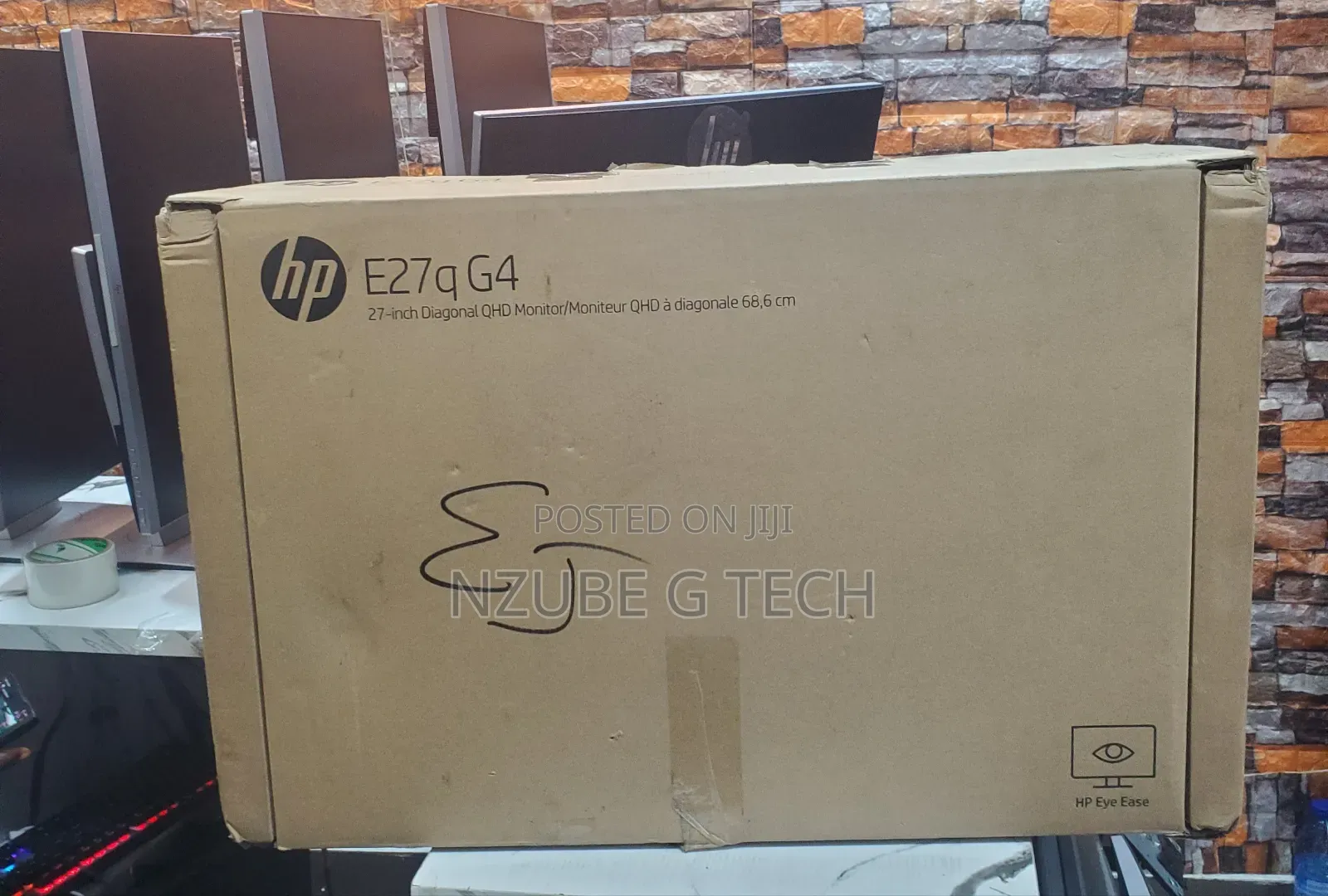 HP E27q G4 27-Inch Open Box •QHD 1440p IPS, Frameless, HDMI Monitor