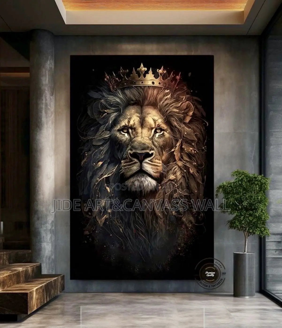 A Royal Lion Canvas Wall Frame