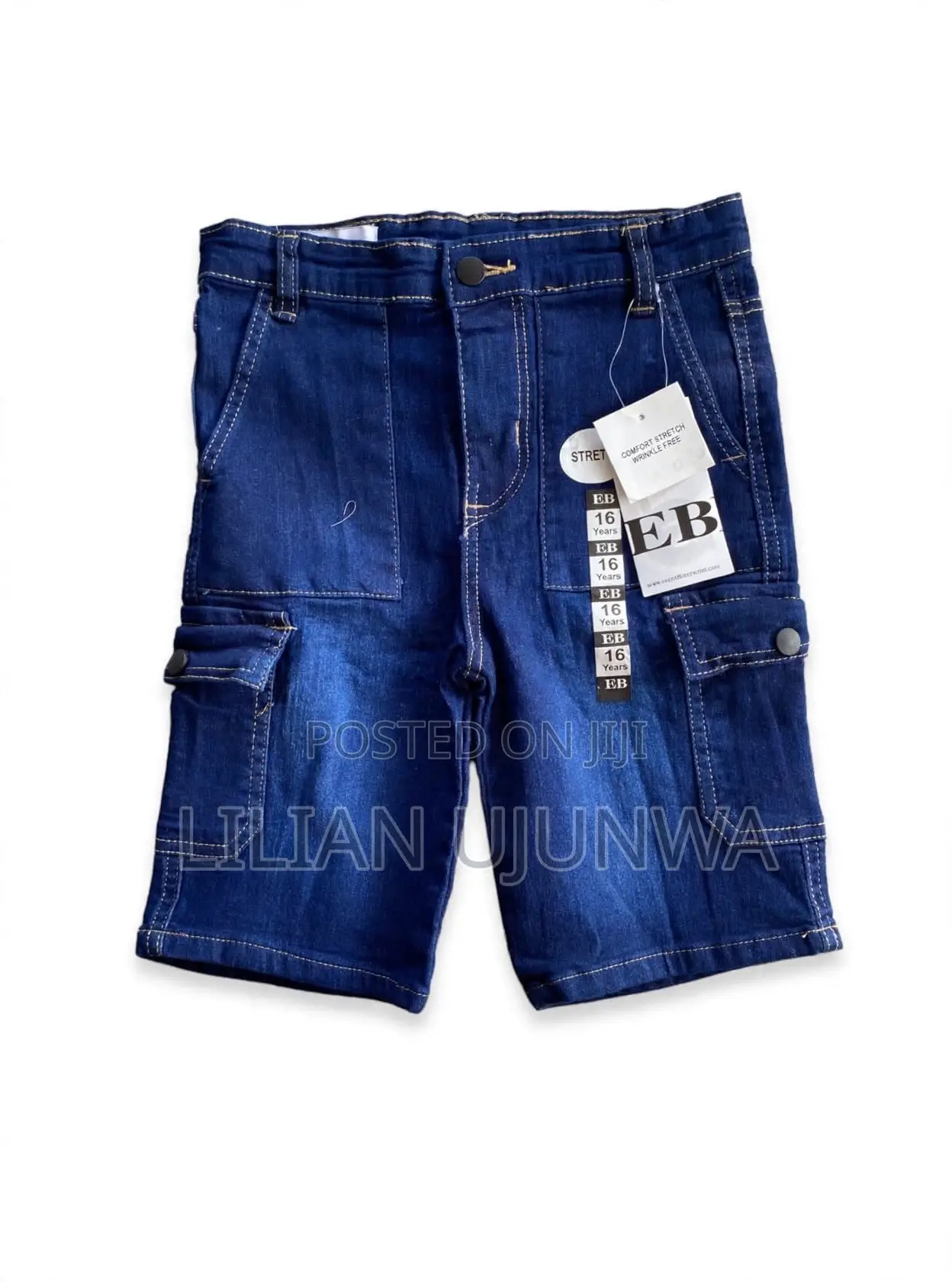EB Boys Denim Cargo Short - Ages 3 to 8 - High Quality
