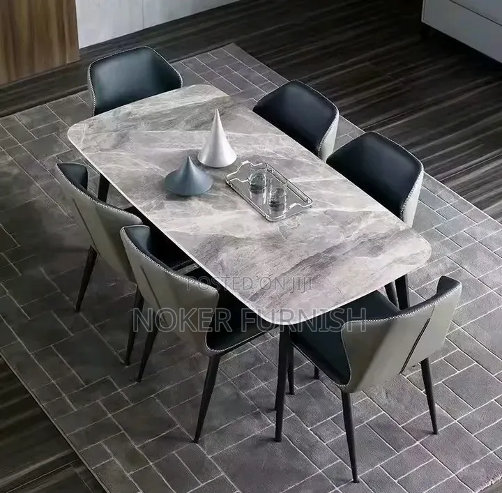 6 Dining Chairs With Marble Table