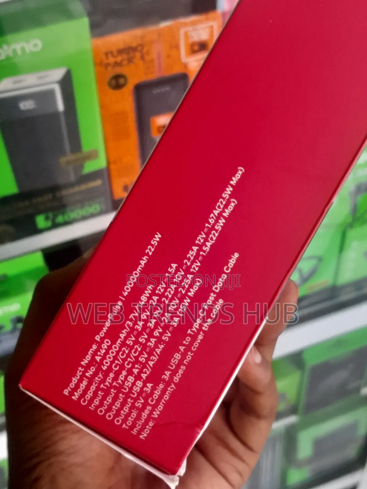 Itel 40000mAh 22.5W Fast Charging Power Bank (PowerPulse A1490)