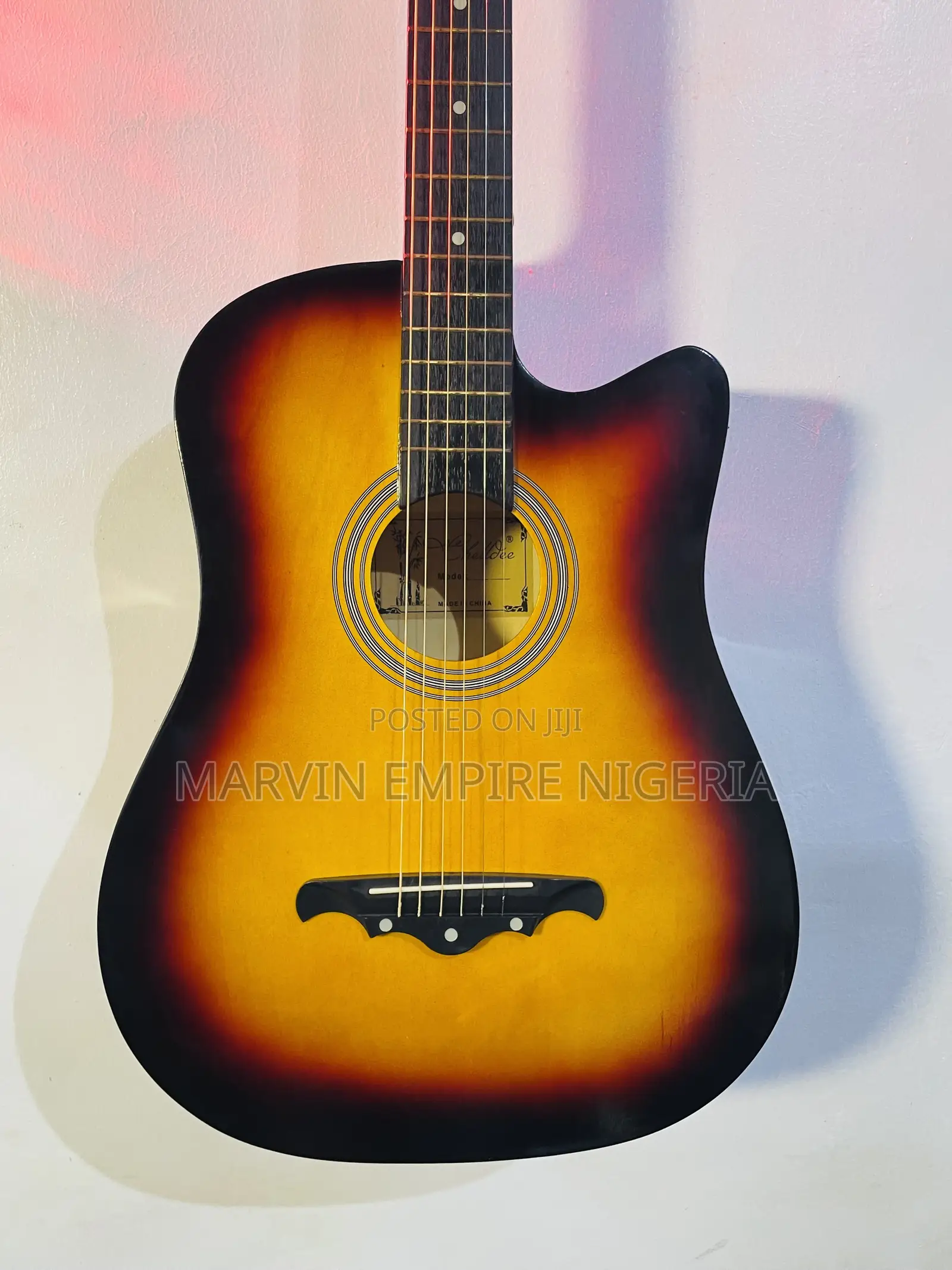 Neat as New Chelldee 38 Inches Acoustic Guitar With Bag and Strap
