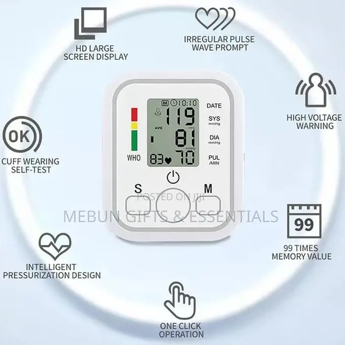 Electronic Blood Pressure Monitor Machine With Thermometer