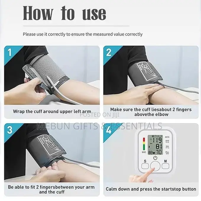 Electronic Blood Pressure Monitor Machine With Thermometer
