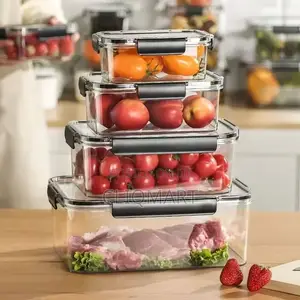 Glass Food Storage Set – 4-Piece Round Containers With Locking Lids