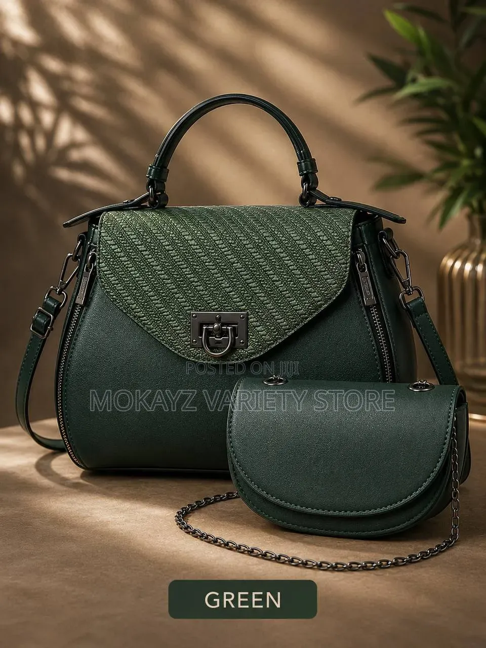 Pedra 2-in-1 Signature Versatile Textured Ladies’ Leather Handbag