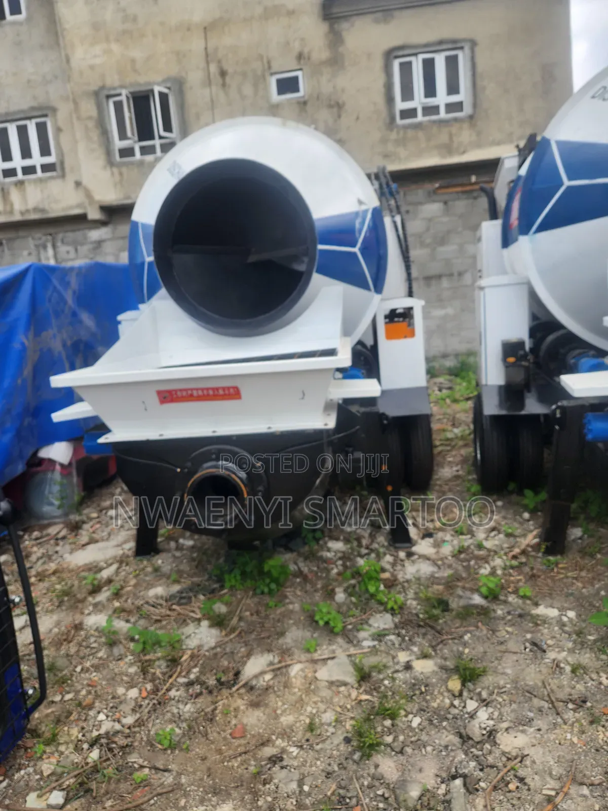 Stationary Concrete Mixer With Pump