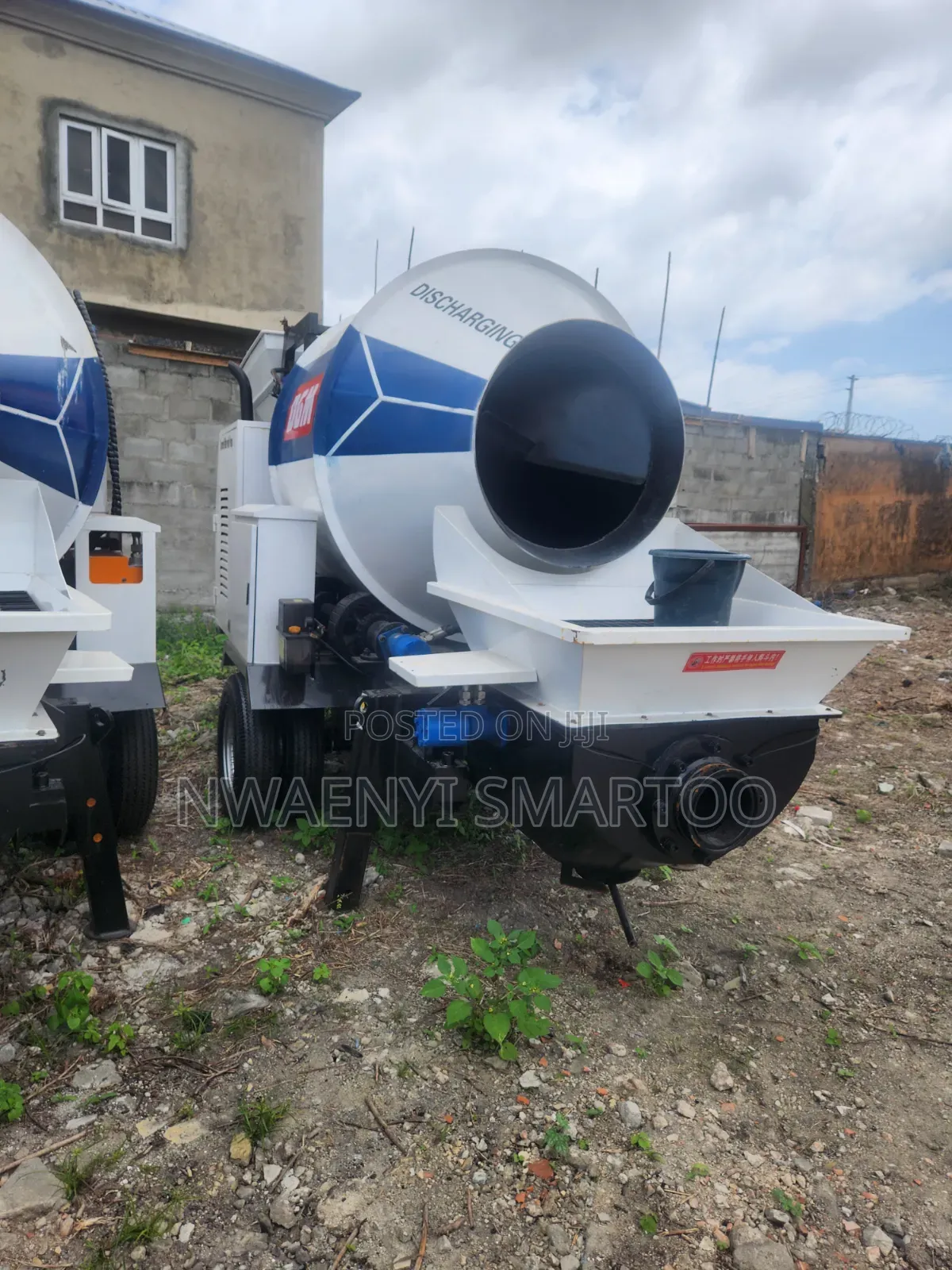 Stationary Concrete Mixer With Pump