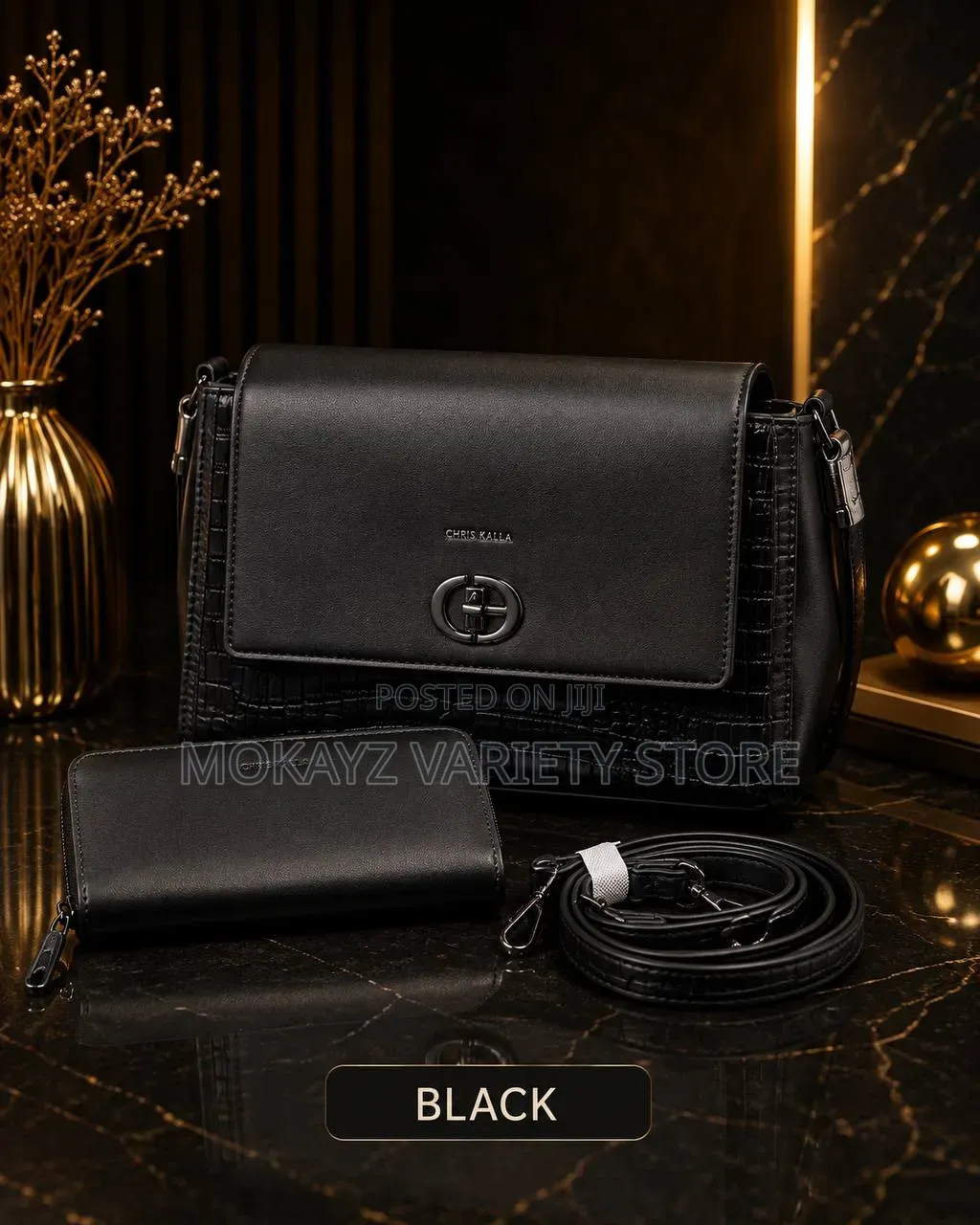 Chris Kalla 2in1 Quality Luxe Ladies Leather Handbag