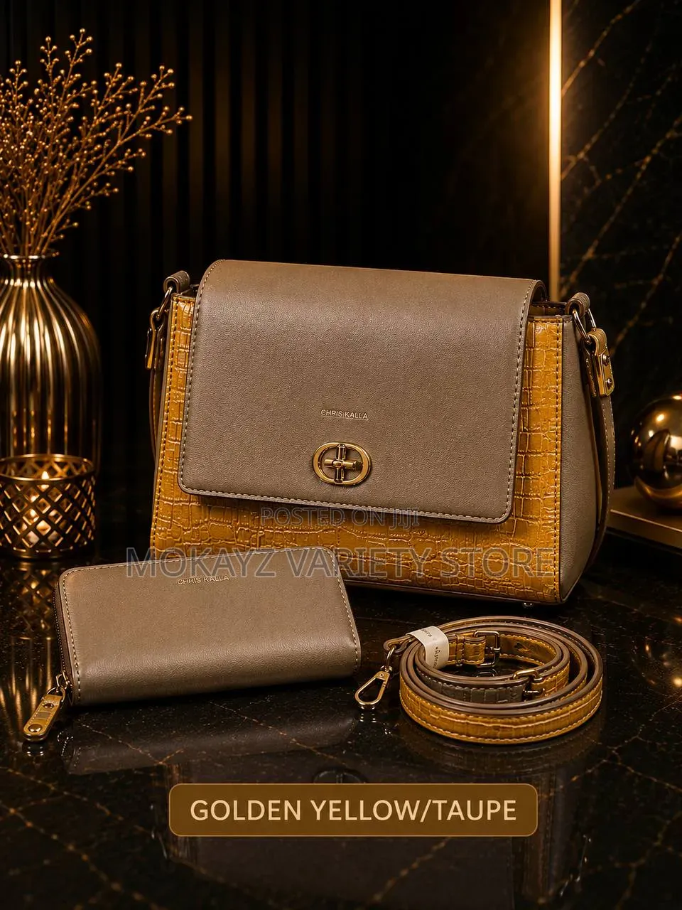 Chris Kalla 2in1 Quality Luxe Ladies Leather Handbag