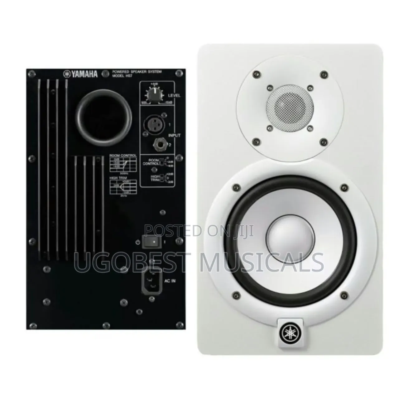 White Yamaha HS7 95W Powered Studio Monitor Speaker