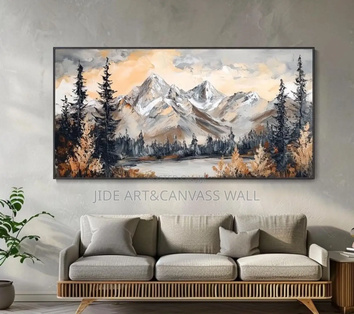 Clouded Hill Wall Canvass Frame Arts