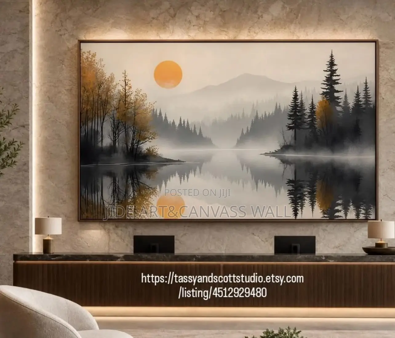 Clouded Hill Wall Canvass Frame Arts