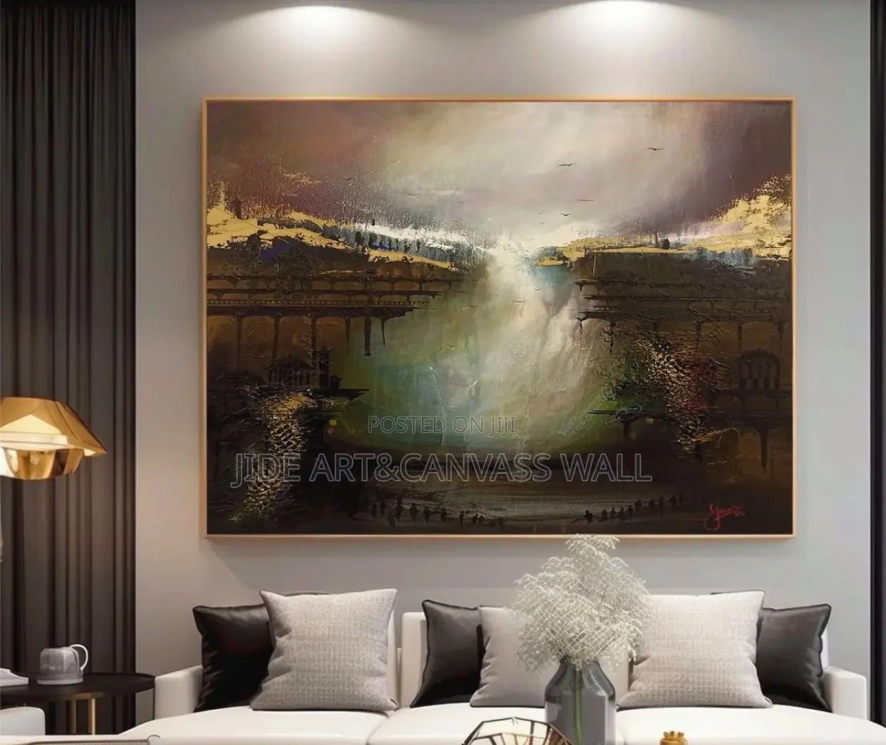 Clouded Hill Wall Canvass Frame Arts