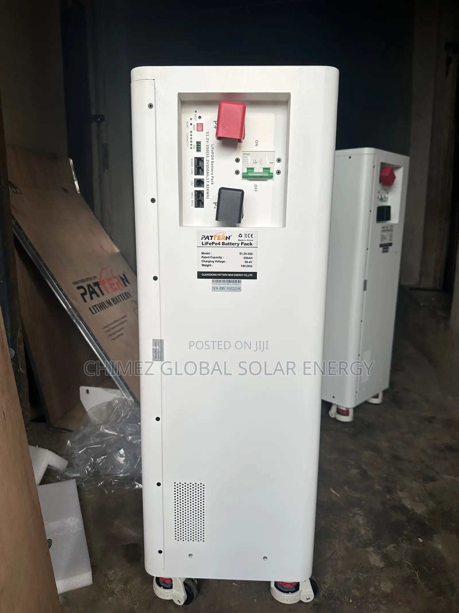 17.5kWh Lithium Battery 51.2volts PATTERN
