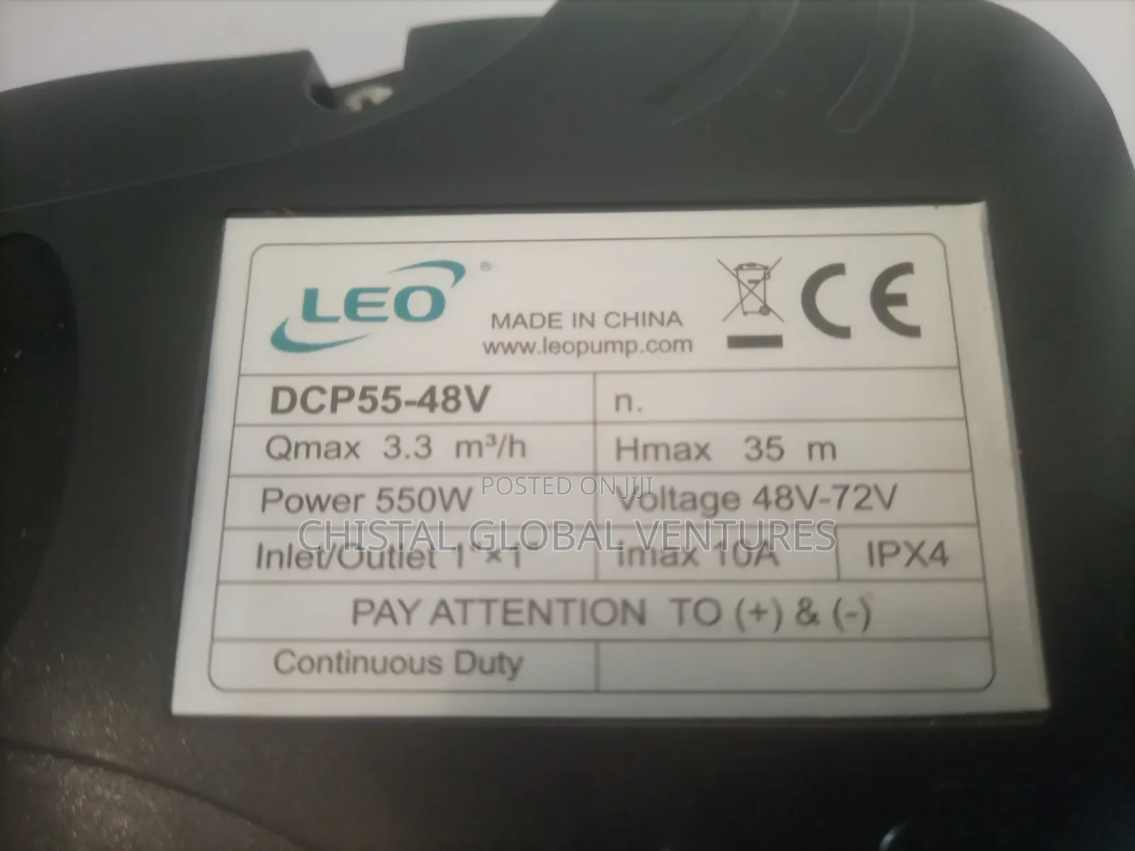 LEO DC Solar Peripheral Booster Pump 550W / 48V (1"x1")