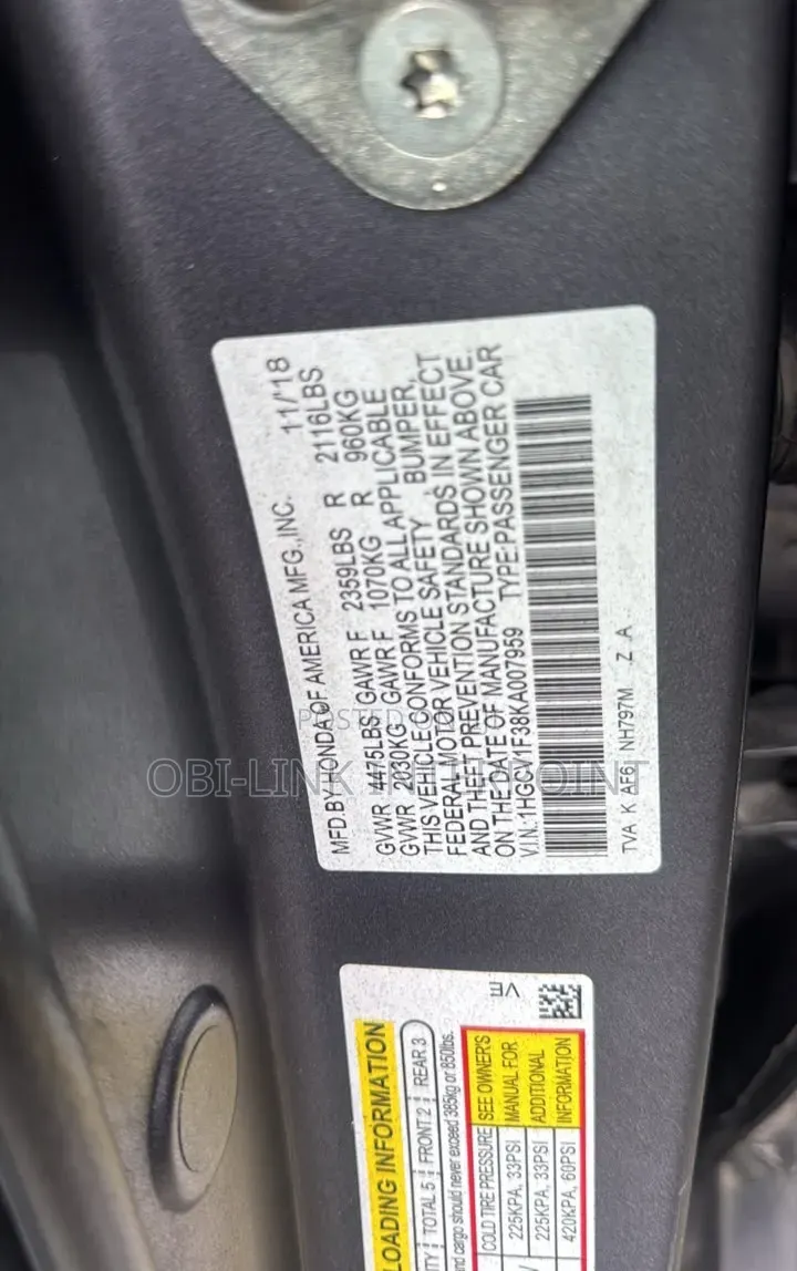 Honda Accord 2019