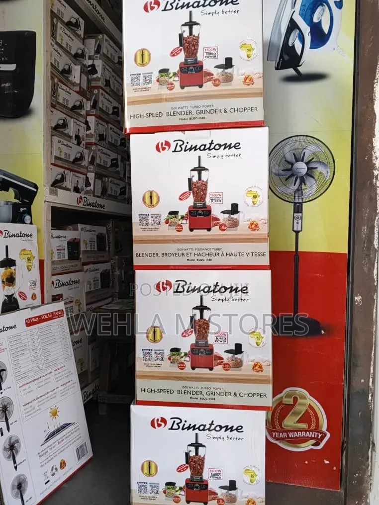 Binatone 3-in-1 1500W High-Speed Blender, Grinder &Chopper (BLGC-1588)