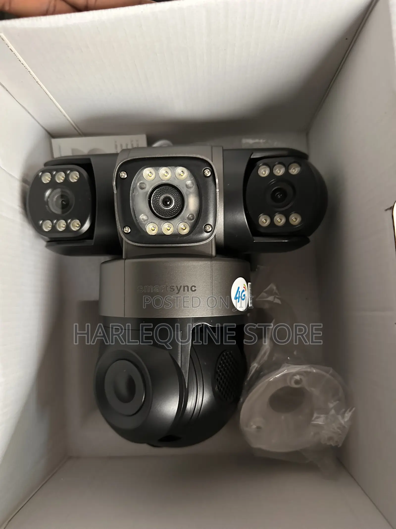 V380 Triple Lens PTZ Solar CCTV Camera