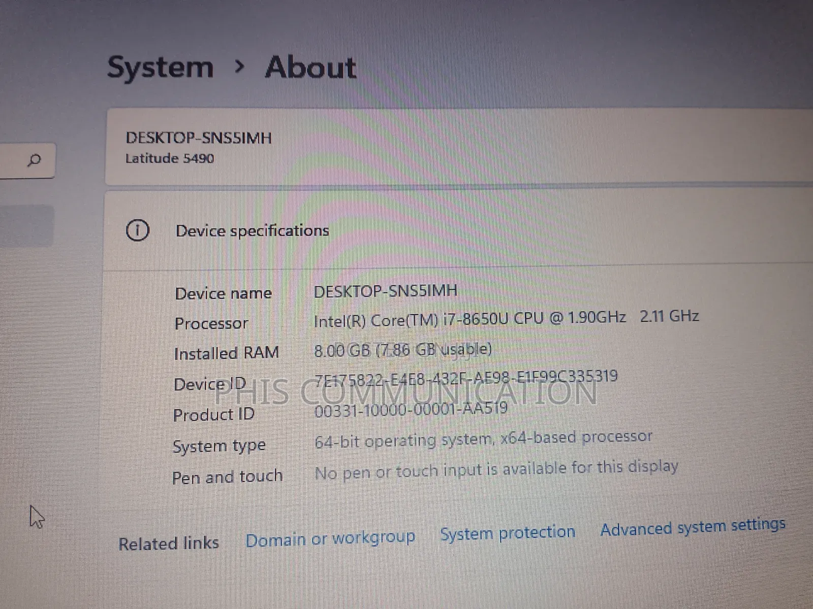 New Laptop Dell Latitude 5490 8GB Intel Core i7 SSD 256GB