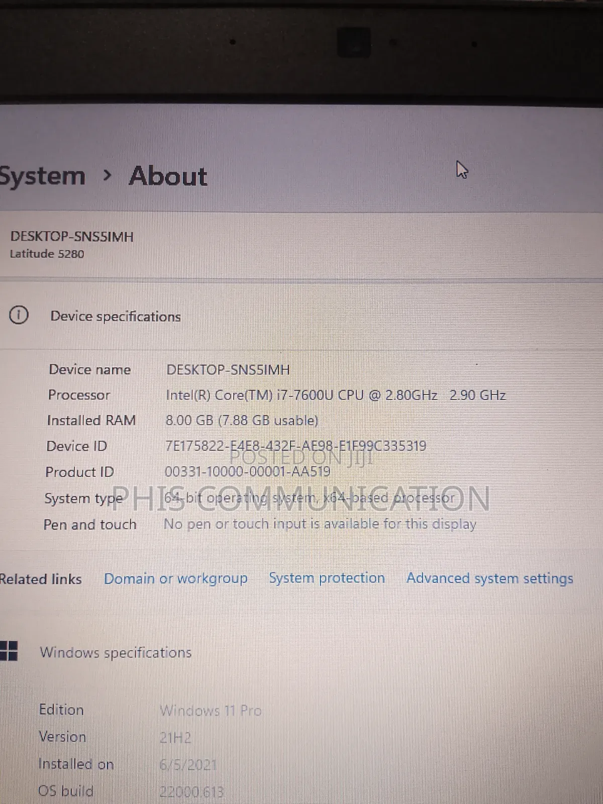 New Laptop Dell Latitude 5280 8GB Intel Core i7 SSD 256GB