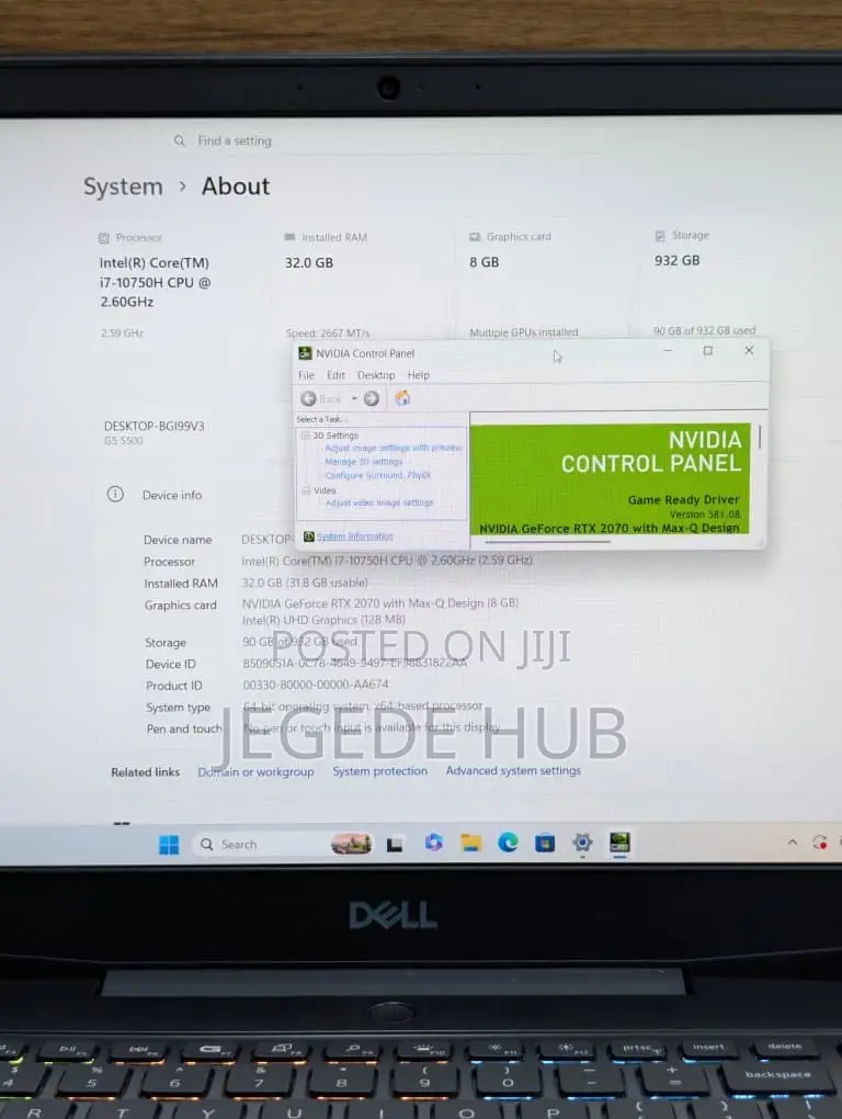 Laptop Dell G5 15 5500 32GB Intel Core i7 SSD 1T
