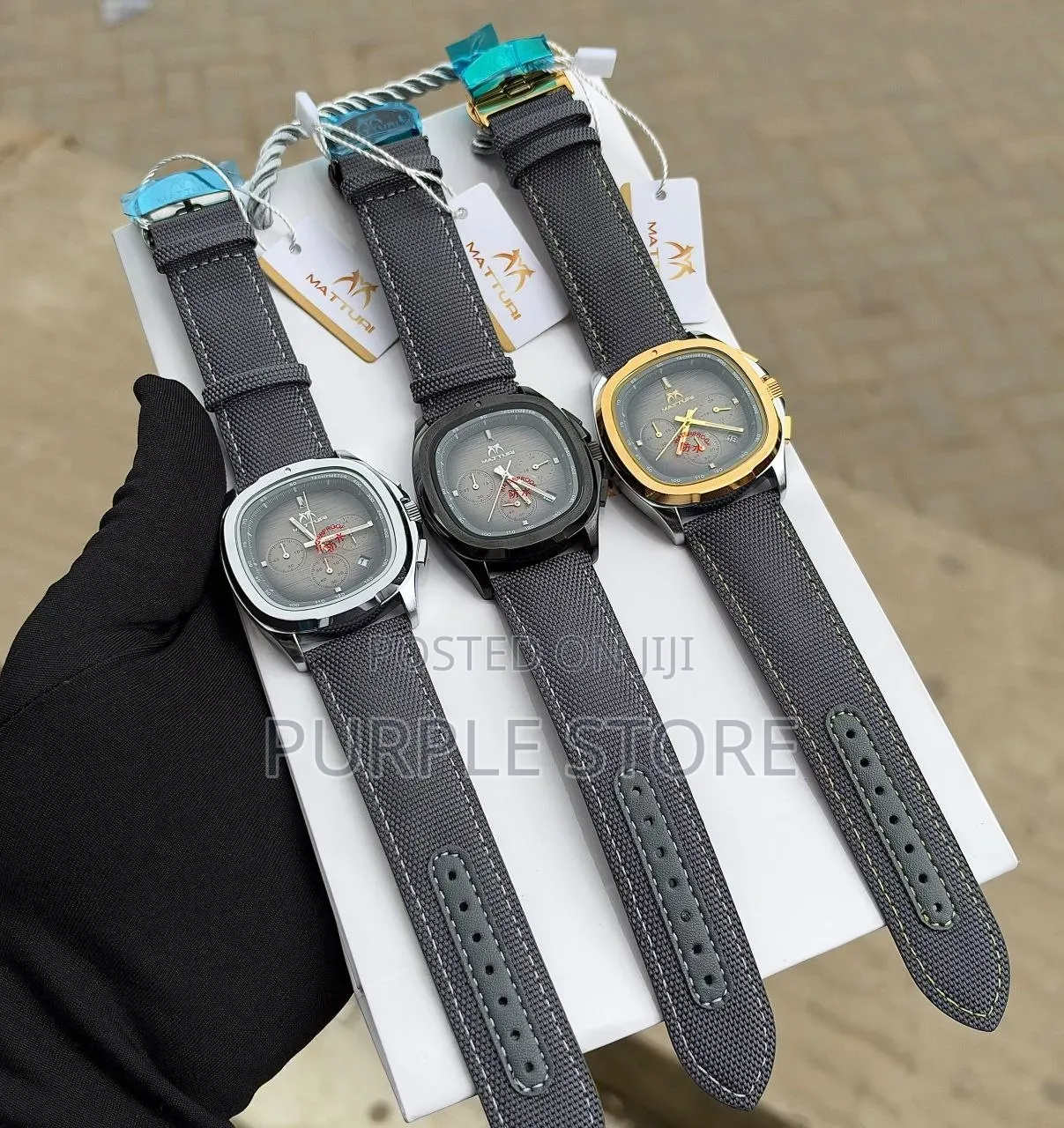Matturi Leather Chronograph Watches