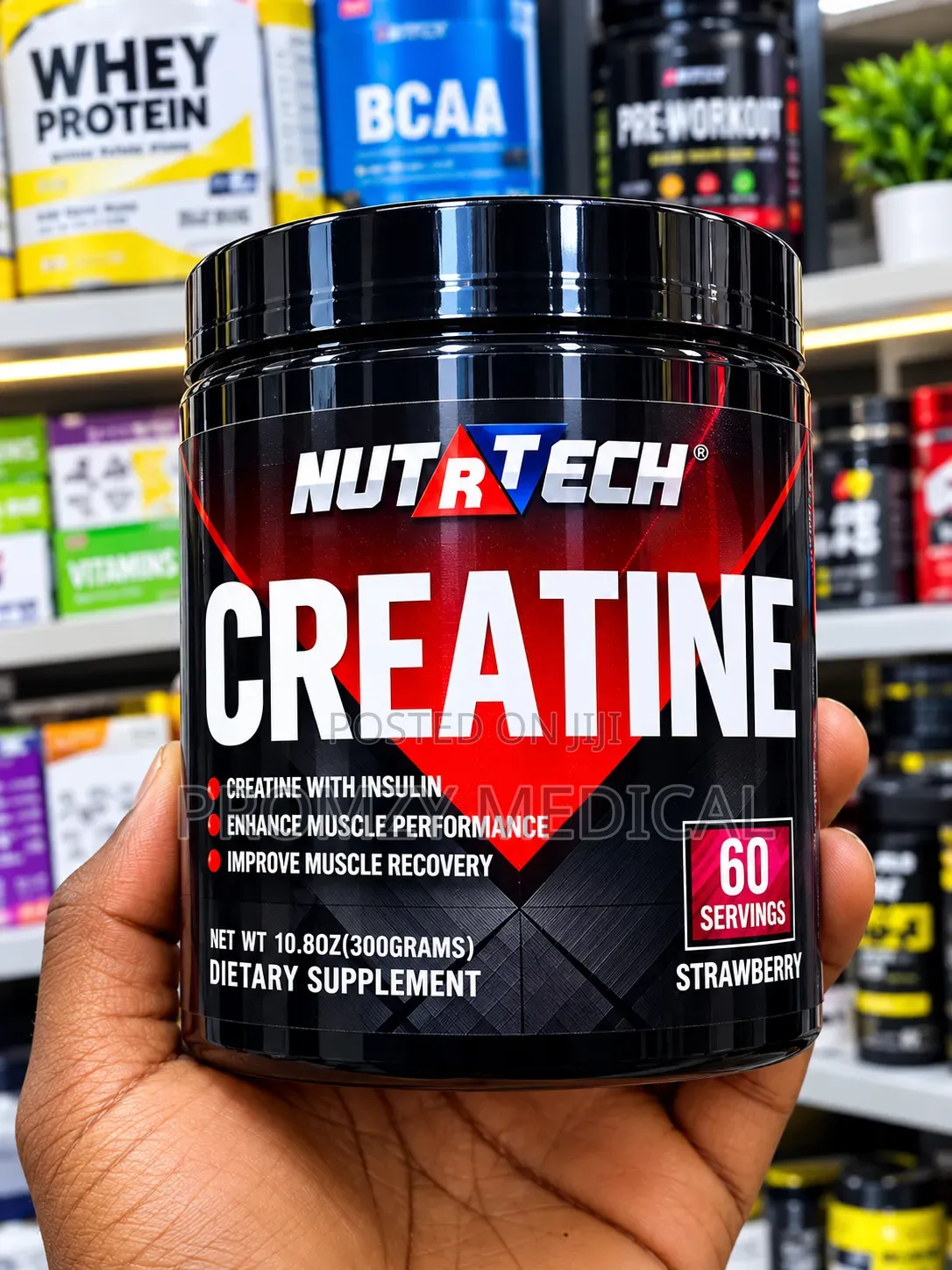 Creatine Monohydrate Powder Strawberry Flavor