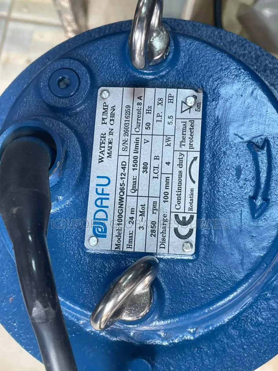 Quality 5.5hp 3phase Sewage Pump Copper Coil