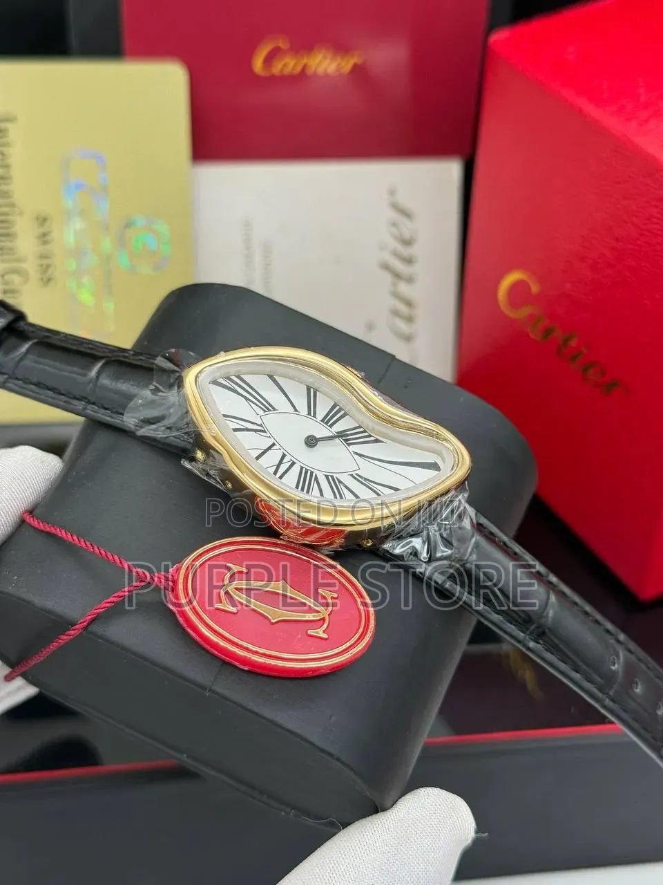 Cartier Crash Leather Wristwatches