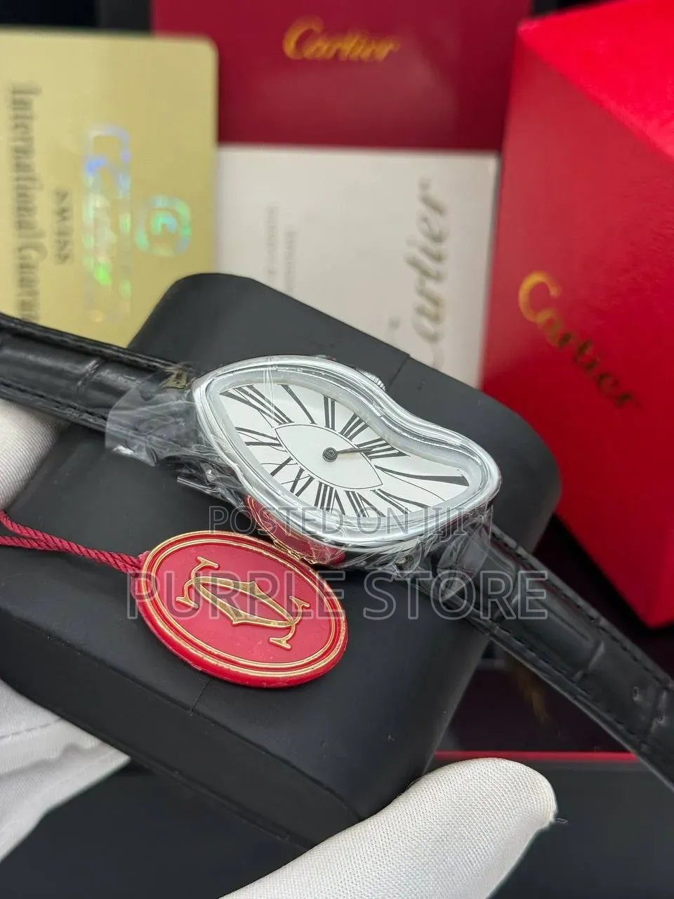 Cartier Crash Leather Wristwatches