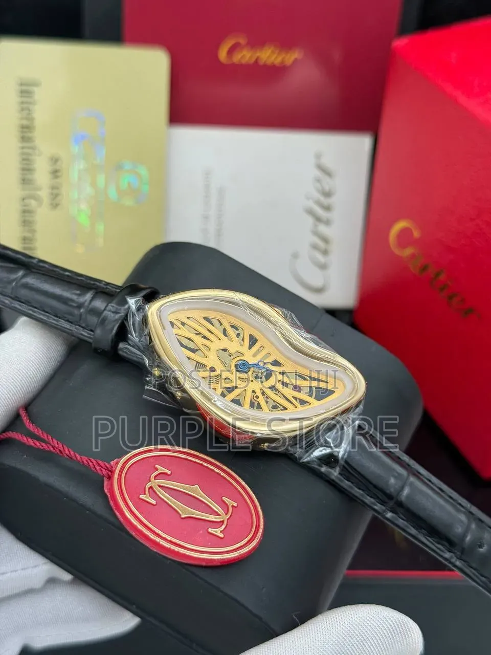 Cartier Crash Leather Wristwatches