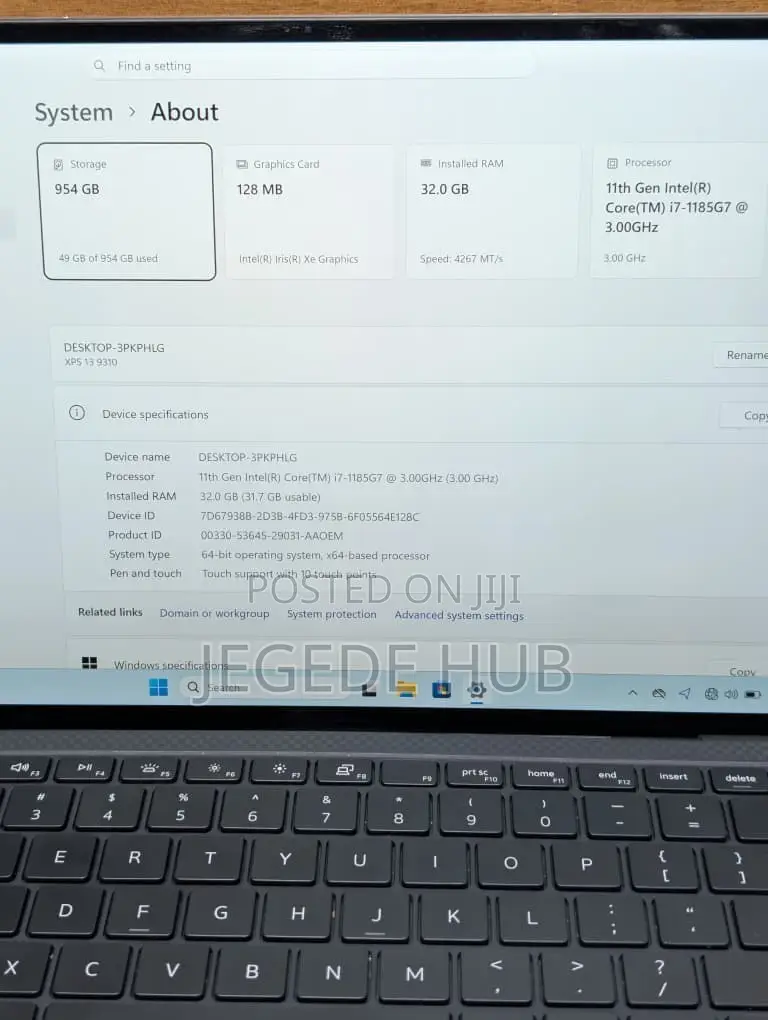 Laptop Dell XPS 13 9310 32GB Intel Core i7 SSD 1T