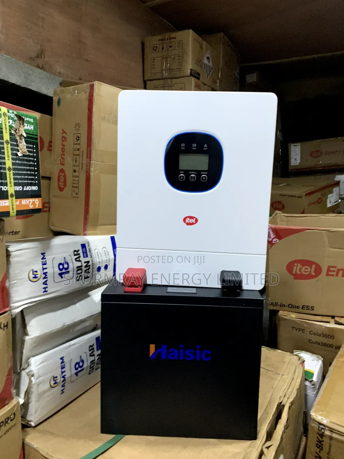 Itel 1.2kva Hybrid Inverter and 4kwh Haisic Battery