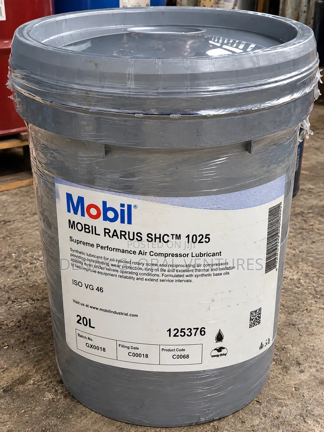 Mobil Rarus SHC 1025 Heavy-Duty Air Compressor Oil
