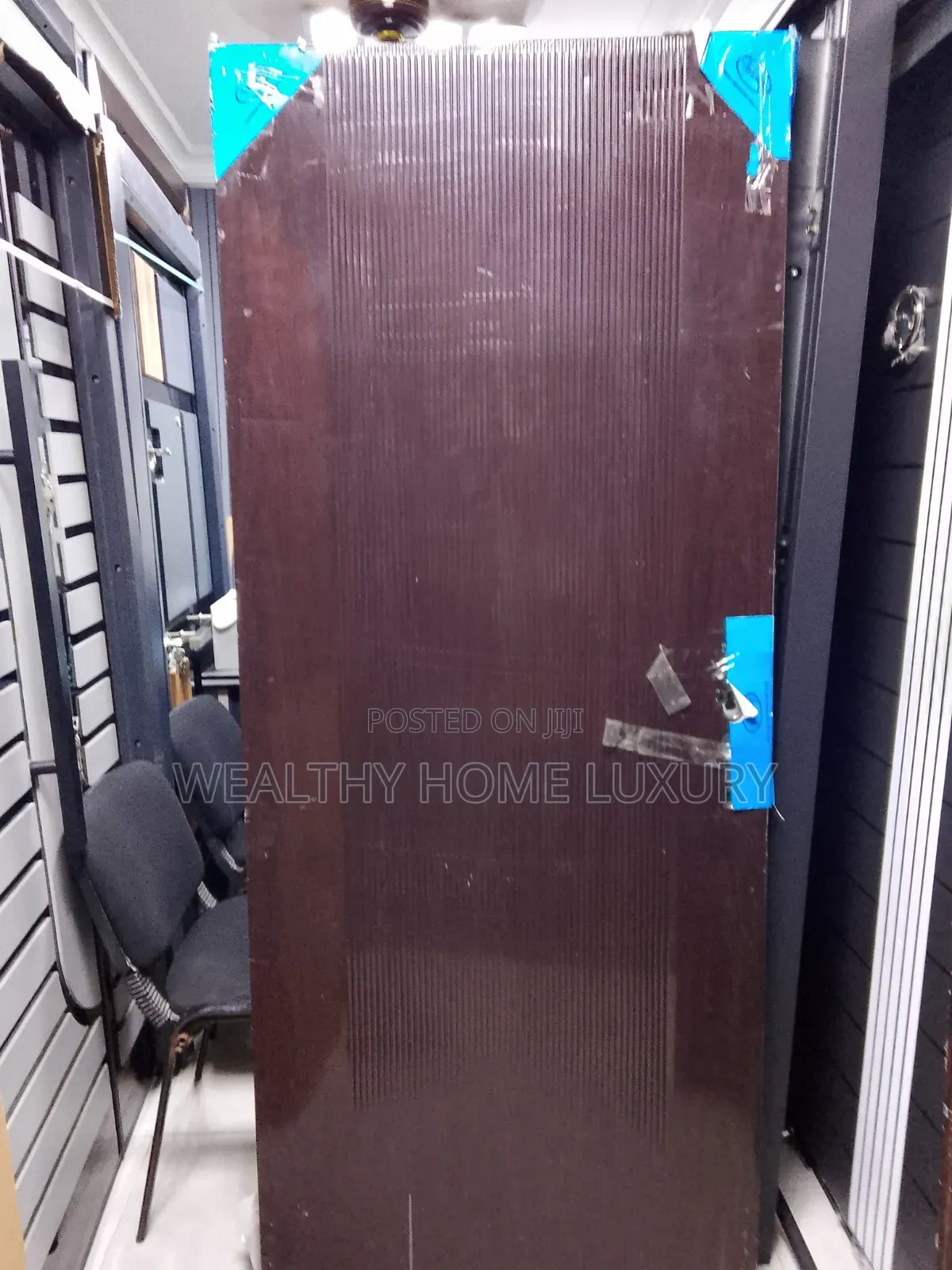 Textured Brown Interior Flush Door