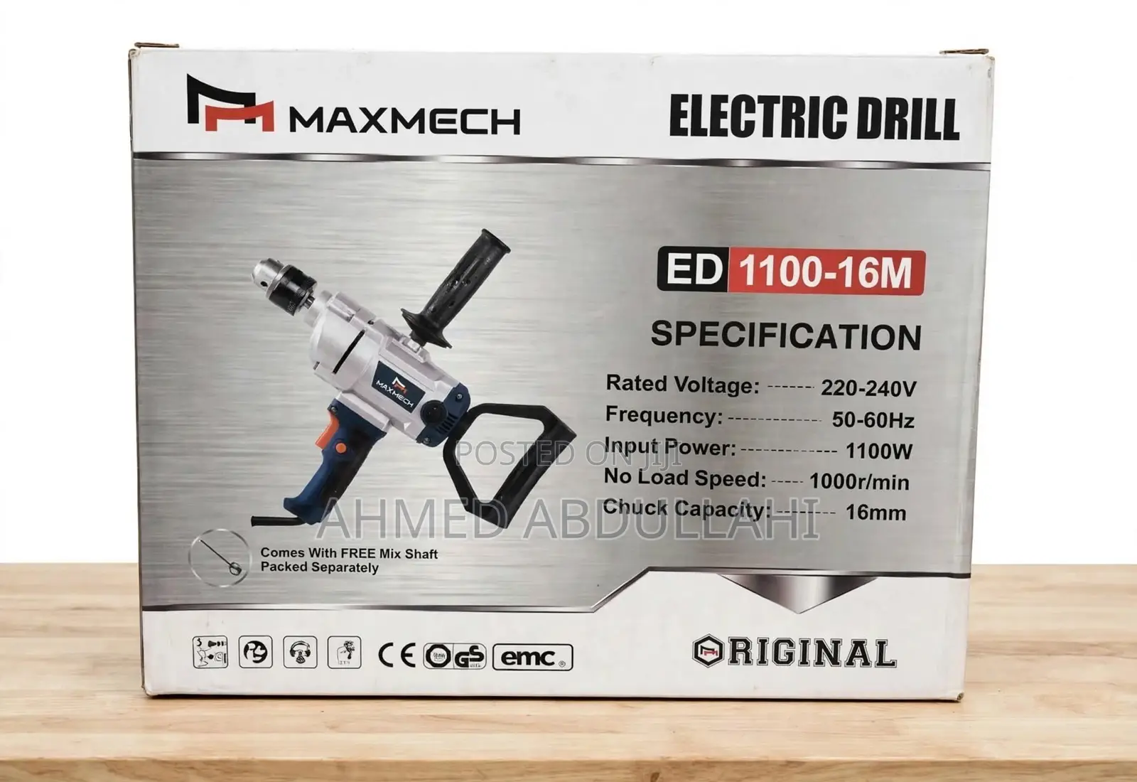 Maxmech Ed 1100-16m 1100w Mixer Drill