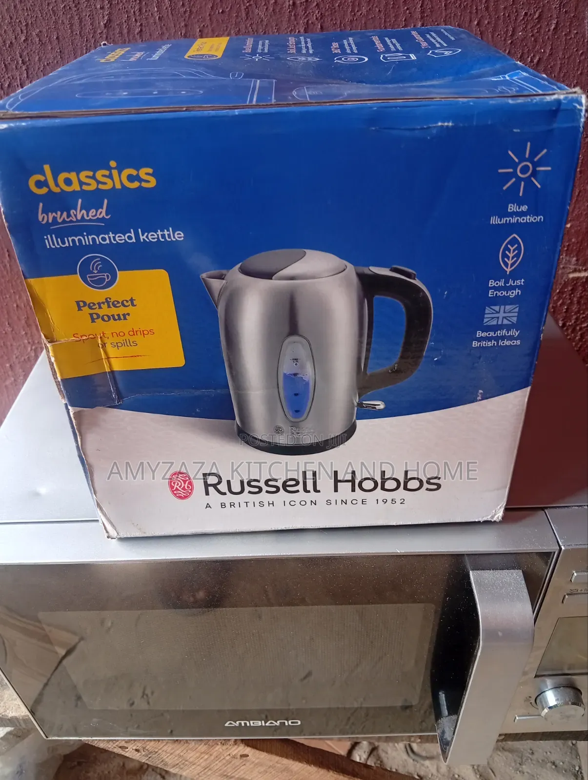Russell Hobbs Quiet Boil Brushed Stainless Steel Electric Kettle