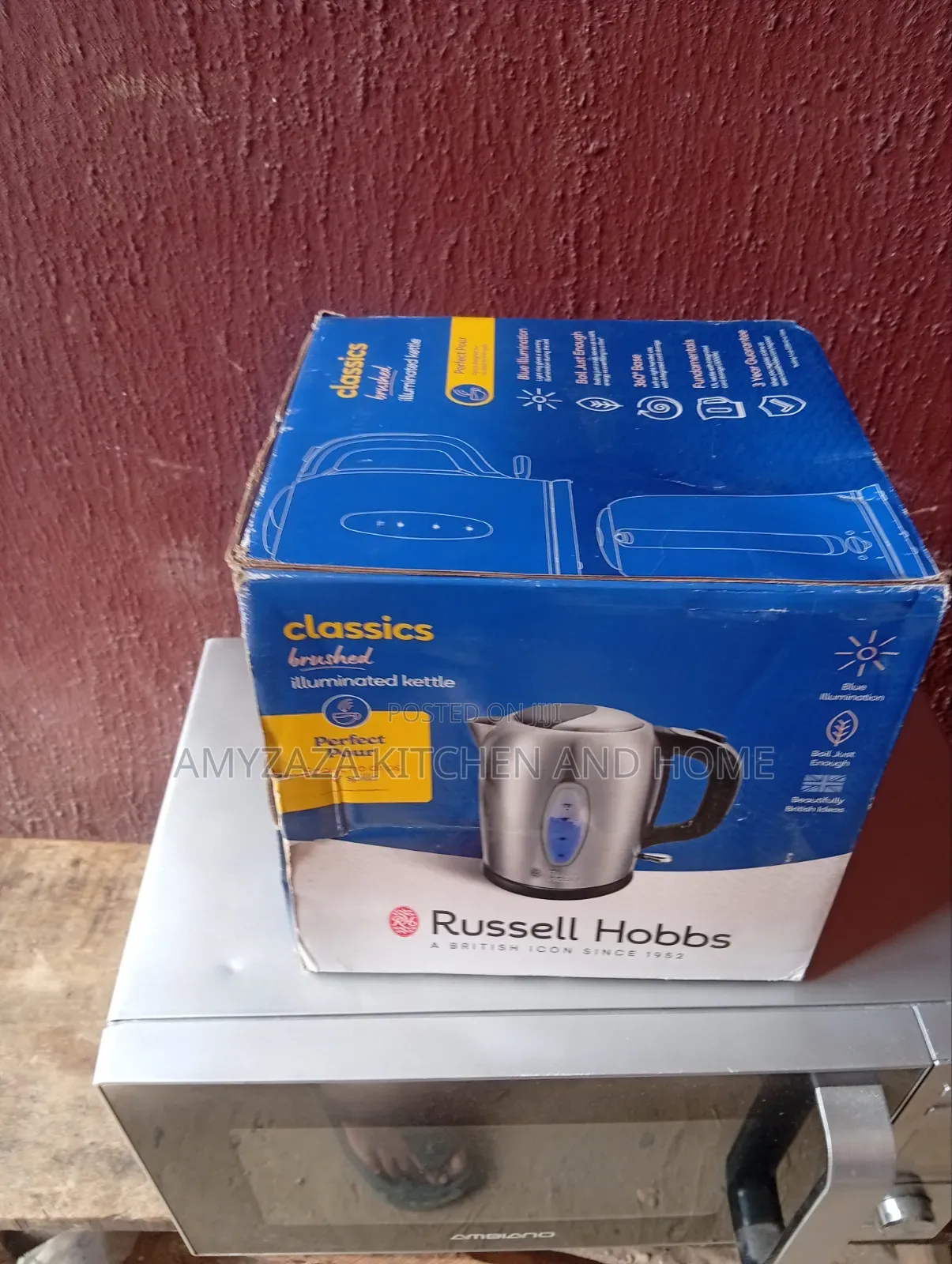 Russell Hobbs Quiet Boil Brushed Stainless Steel Electric Kettle