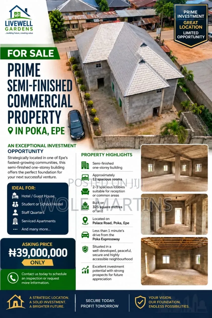 14bdrm House in Poka , Epe, Palace for sale