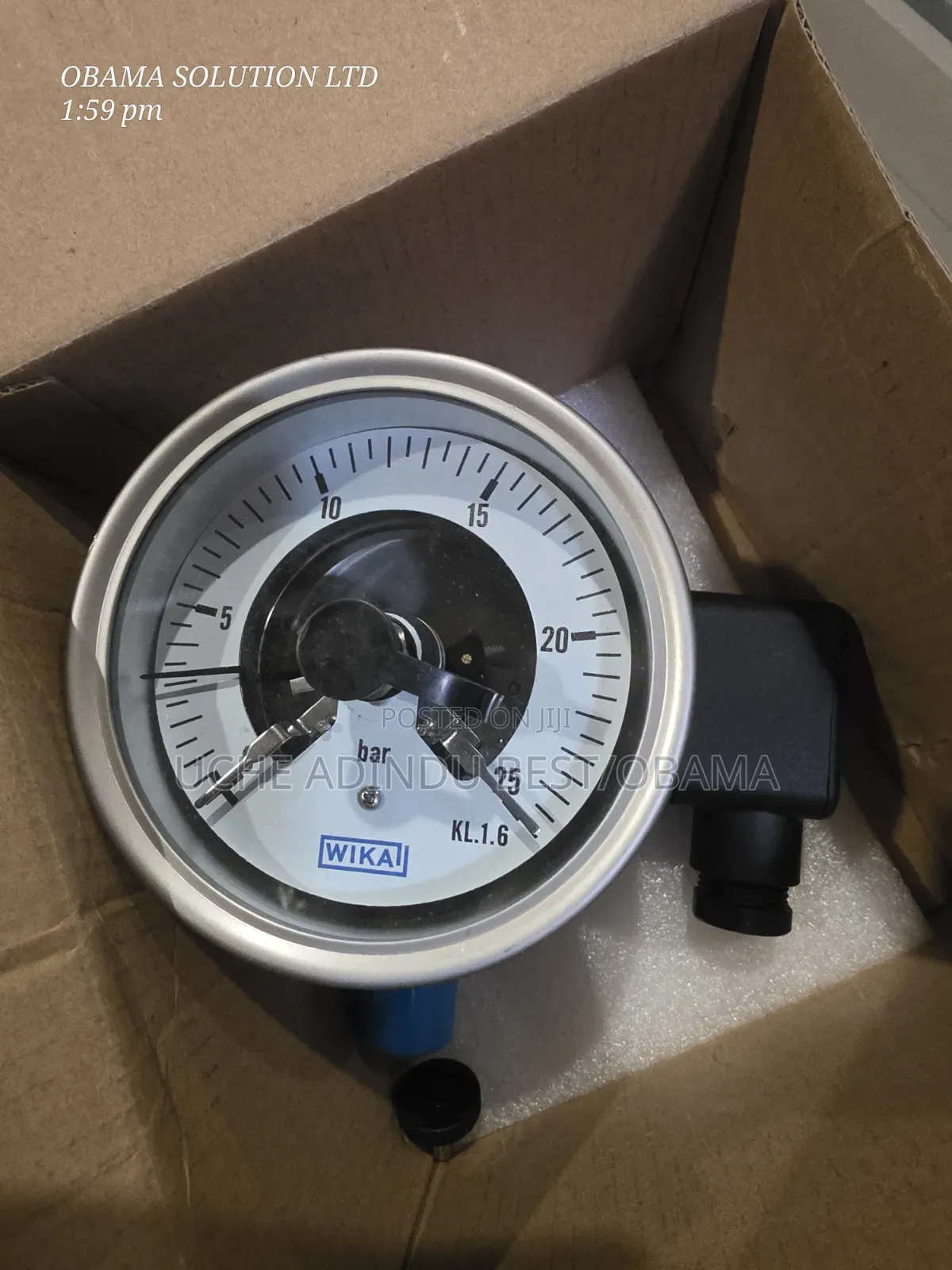 Wika Original Pressure Gauge With Electric Contact 0-25bar 1/2" Thread