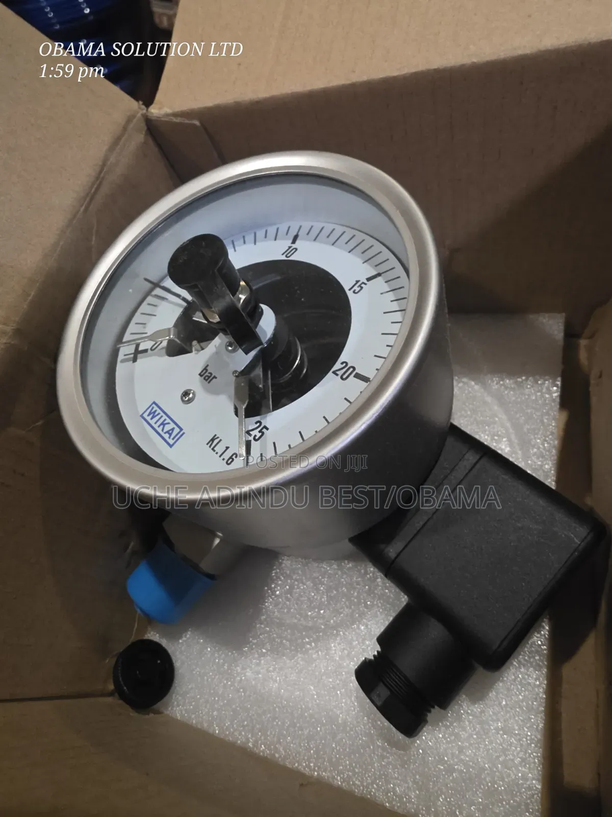 Wika Original Pressure Gauge With Electric Contact 0-25bar 1/2" Thread