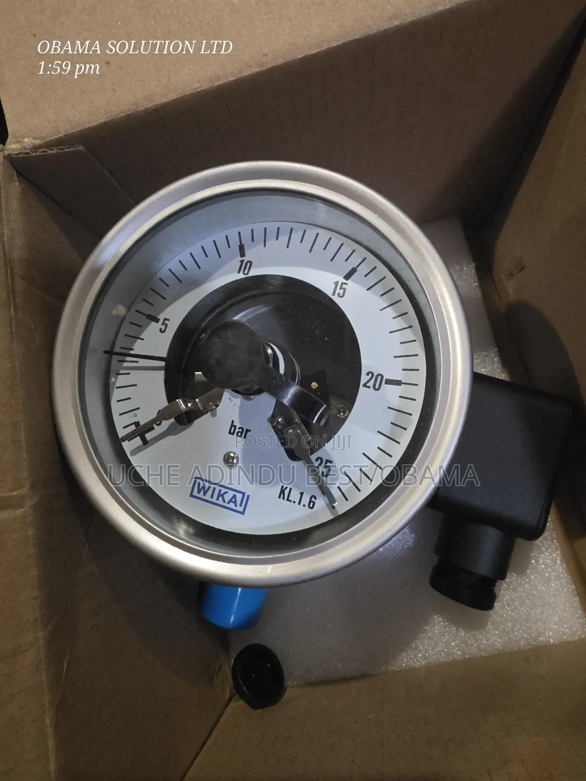 Wika Original Pressure Gauge With Electric Contact 0-25bar 1/2" Thread