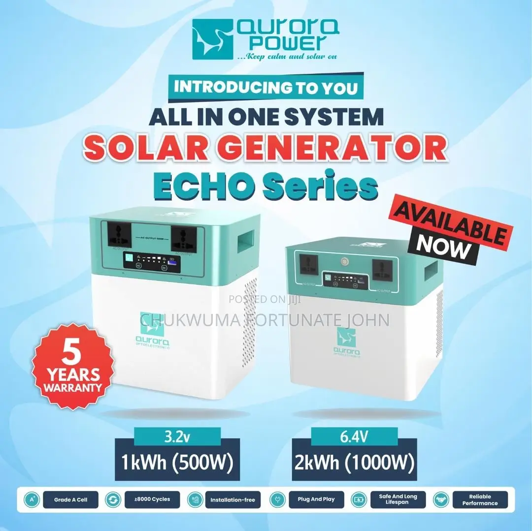 Aurora Echo 1(500 Watt) All in One Solar Generator