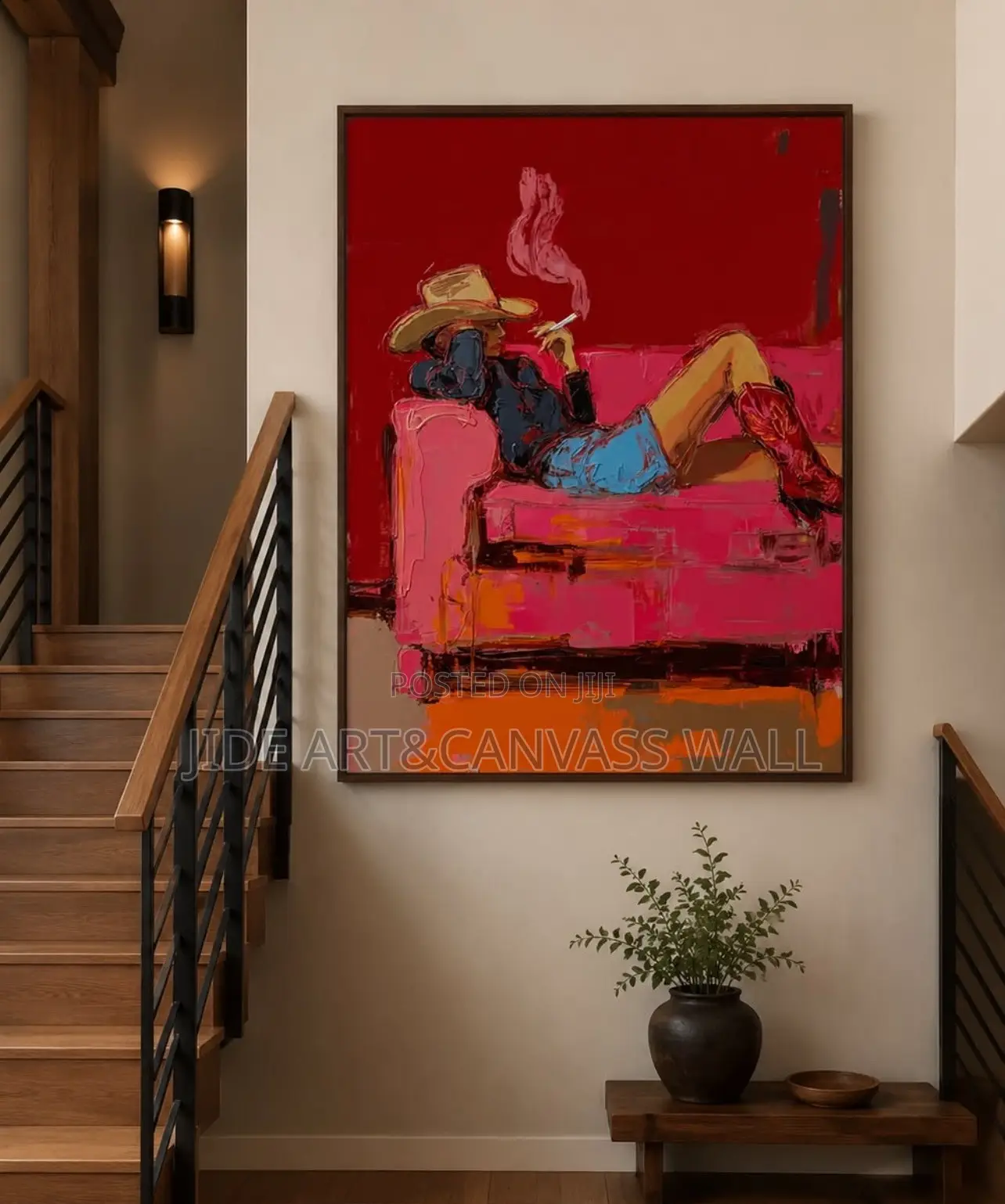 Abstract Oil Canvas Wall Arts Frame